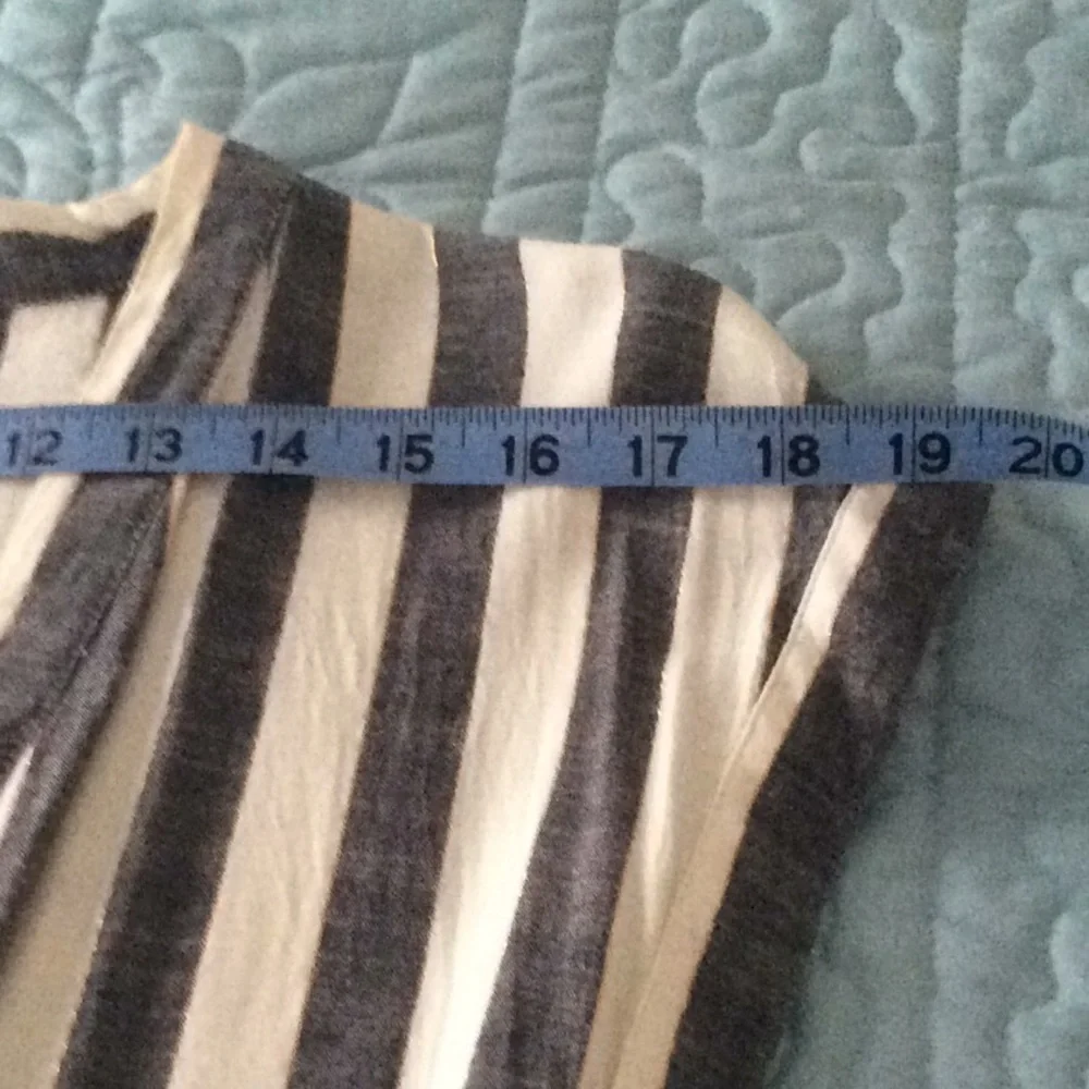 ICHI Jumpsuit Gray White Gold Stripes Size Medium 38